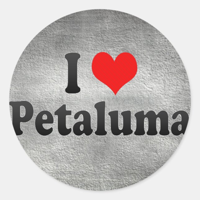 Sticker Rond I Love Petaluma, États-Unis (Devant)