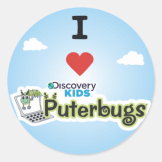 Sticker Rond I Love Puterbugs