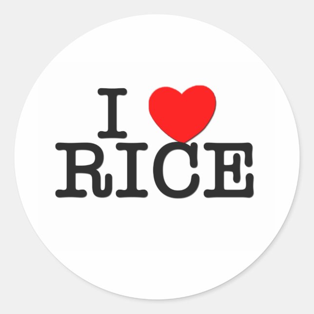 Sticker Rond I Love Rice Massachusetts (Devant)