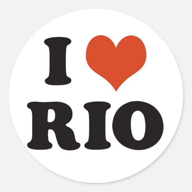 Sticker Rond I love Rio de Janeiro (Devant)