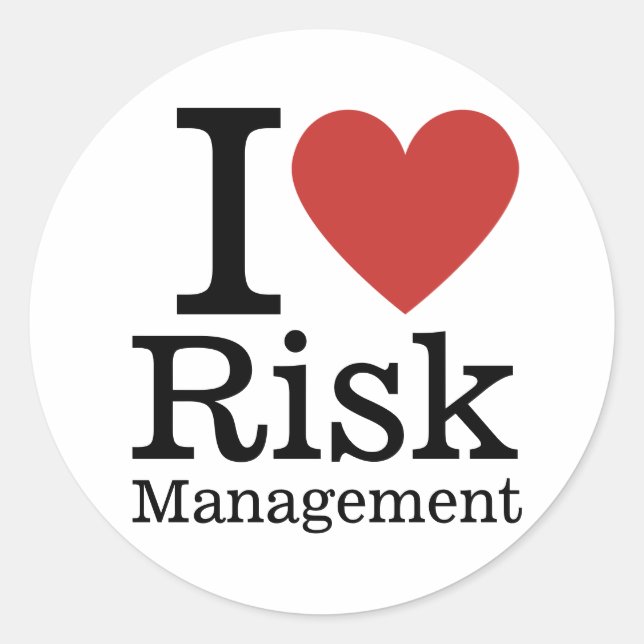 Sticker Rond I ❤️ Love Risk Management (for Employees) CUSTOM (Devant)