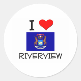 Sticker Rond I Love Riverview Michigan
