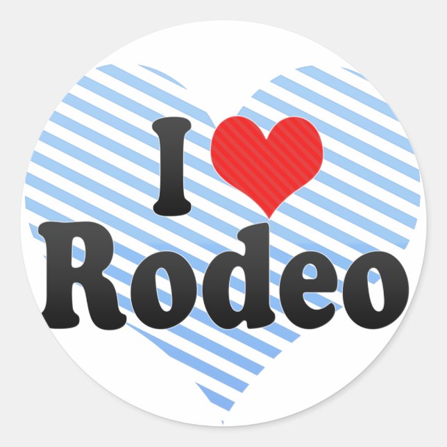 Sticker Rond I Love Rodeo (Devant)