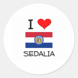 Sticker Rond I Love Sedalia Missouri