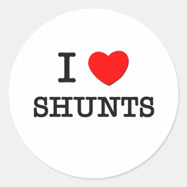 Sticker Rond I Love Shunts (Devant)