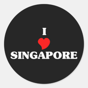 Sticker Rond I Love Singapore