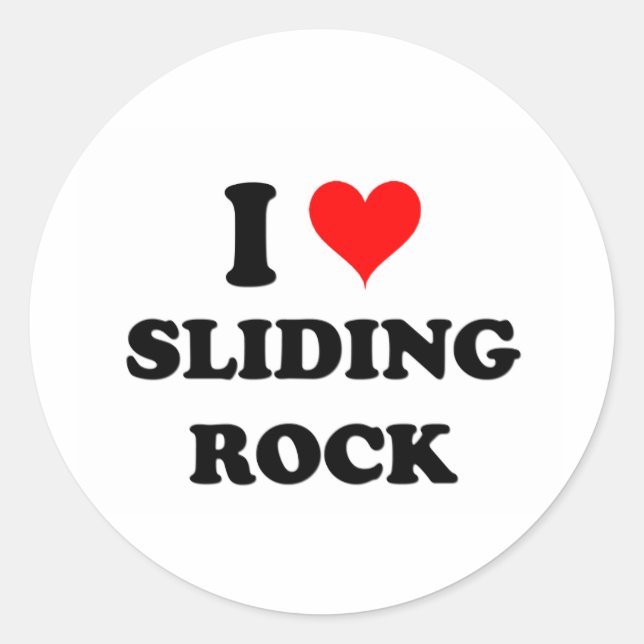 Sticker Rond I Love Sliding Rock Samoa (Devant)
