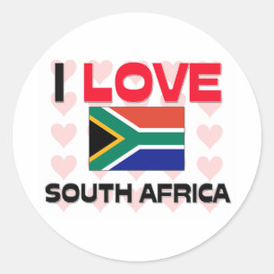 Sticker Rond I Love South Africa