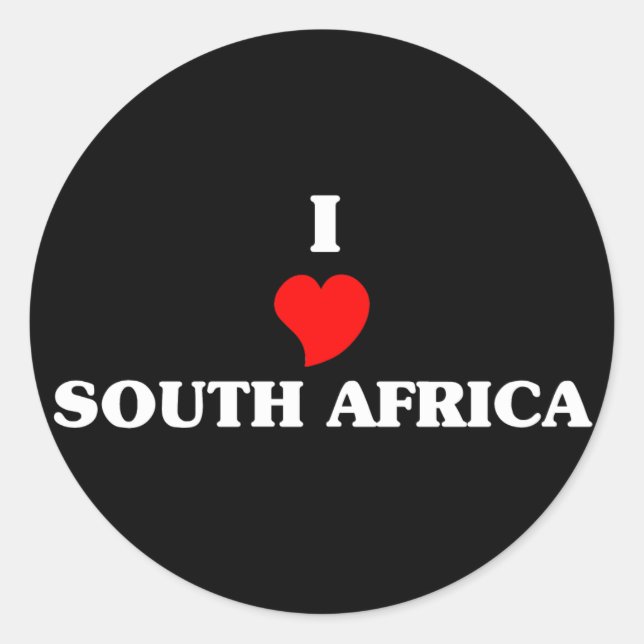 Sticker Rond I Love South Africa (Devant)