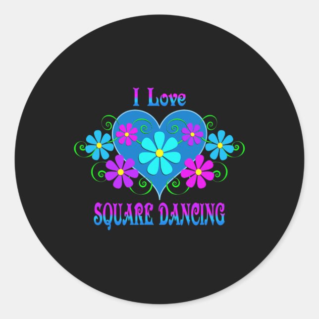 Sticker Rond I Love Square (Devant)