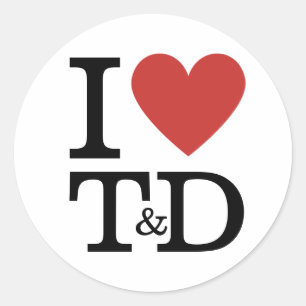 Sticker Rond I ❤️ Love T&D Formation & Développement Personnel 