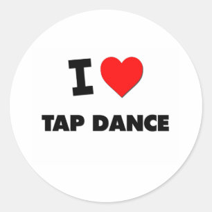 Sticker Rond I Love Tap Dance