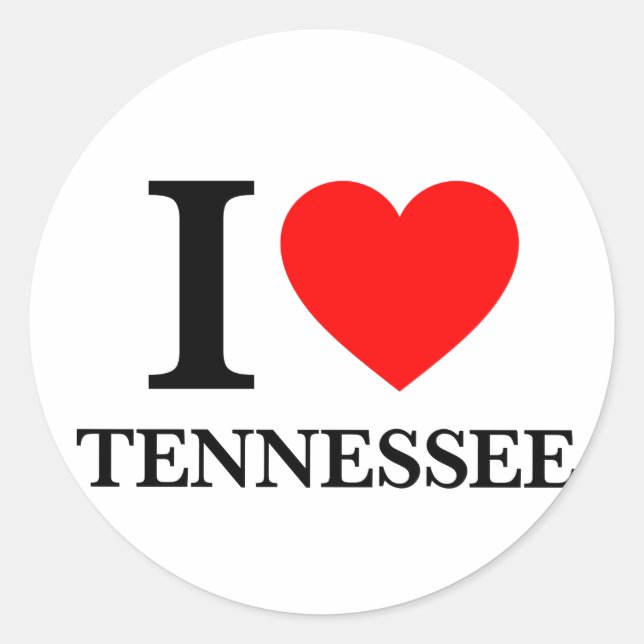 Sticker Rond I Love Tennessee (Devant)