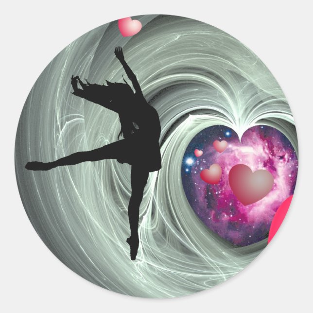 Sticker Rond I Love to dance ! (Devant)