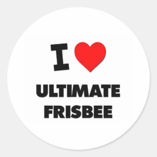 Sticker Rond I Love Ultimate Frisbee