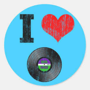 Sticker Rond I Love Vinyl Records