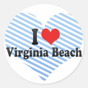 Sticker Rond I Love Virginia Beach