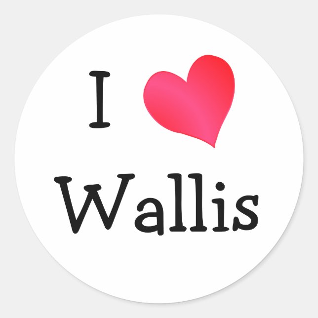 Sticker Rond I Love Wallis (Devant)