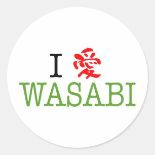Sticker Rond I Love Wasabi