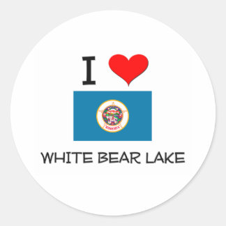 Sticker Rond I Love White Bear Lake Minnesota