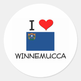 Sticker Rond I Love Winnemucca Nevada