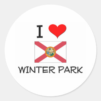Sticker Rond I Love WINTER PARK Florida
