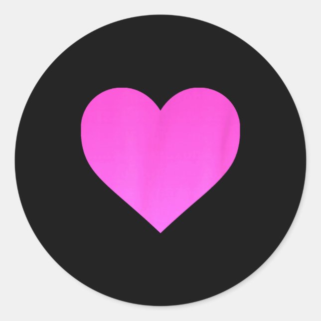 Sticker Rond I Love You Nk Purple Heart Valentines Day Emotico  (Devant)