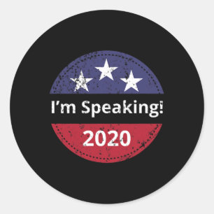 Sticker Rond I&#' ; m Parlant Biden Harris Debate 2020