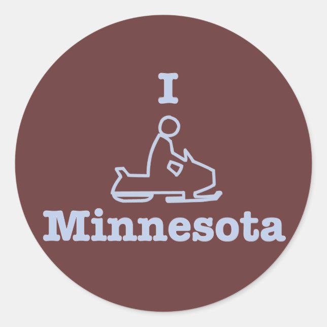 Sticker Rond I Motoneige Minnesota (Devant)
