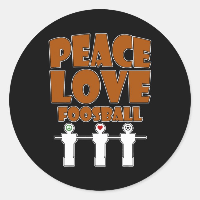 Sticker Rond I Play at the Foosball Table Real Men dont spin  (Devant)