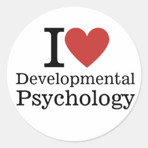Sticker Rond I ❤️ Psychologie du Développement Étudiants/Facult