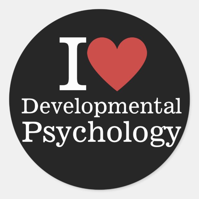 Sticker Rond I ❤️ Psychologie du Développement Étudiants/Facult (Devant)