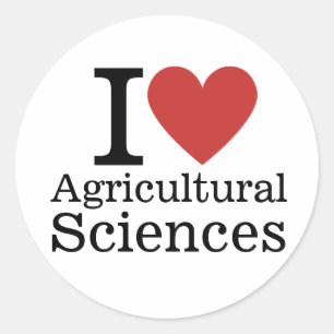 Sticker Rond I ❤️ Sciences agronomiques pour les étudiants/prof