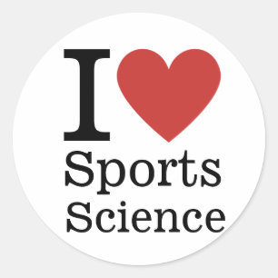 Sticker Rond I ❤️ Sciences du sport pour les étudiants / Facult