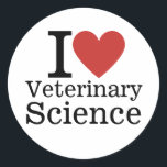 Sticker Rond I ❤️ Sciences vétérinaires pour étudiants/Faculté<br><div class="desc">Montrez votre amour pour les animaux et la science avec le Sticker I ❤️ Vétérinaire CUSTOM Classic Round ! Conçu pour les étudiants, les professeurs et les amateurs de sciences vétérinaires, cet autocollant haut de gamme est parfait pour ajouter une touche personnelle à vos ordinateurs portables, carnets ou essentiels à...</div>