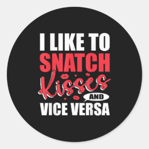 Sticker Rond I Snatation Kisses &amp; Vice Versa Funny Adulte S