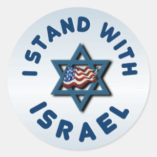 Sticker Rond I Stand with Israel