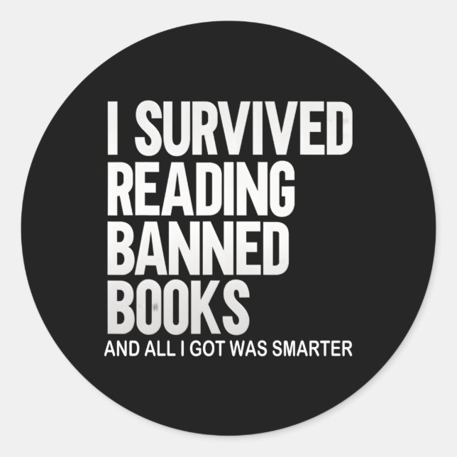 Sticker Rond I Survived Lecture Interdite Livres Livre Bookahol (Devant)