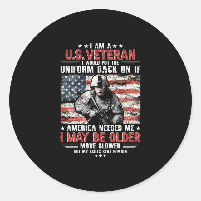 Sticker Rond I Vétéran I May Be Older Move (Devant)