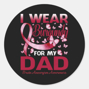 Sticker Rond I Wear Burgundy