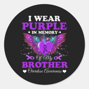 Sticker Rond I Wear Purple