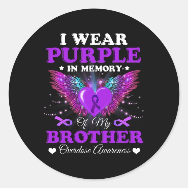 Sticker Rond I Wear Purple (Devant)