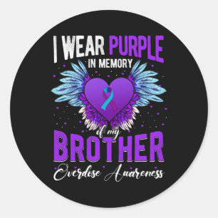Sticker Rond I Wear Purple