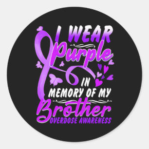 Sticker Rond I Wear Purple