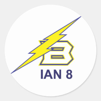 STICKER ROND IAN 8