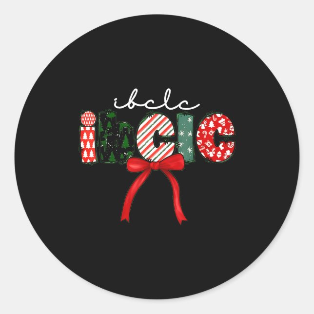 Sticker Rond Ibclc Christmas Lactation Consultant Specialist Cr (Devant)