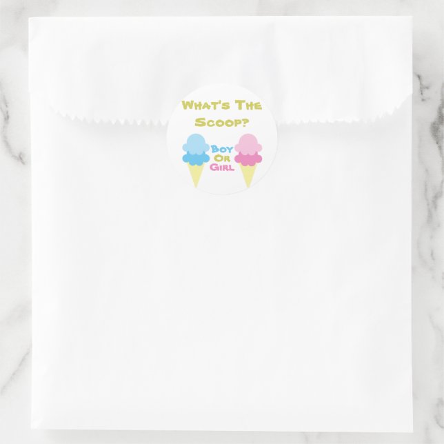 Sticker Rond Ice Cream (Sac)