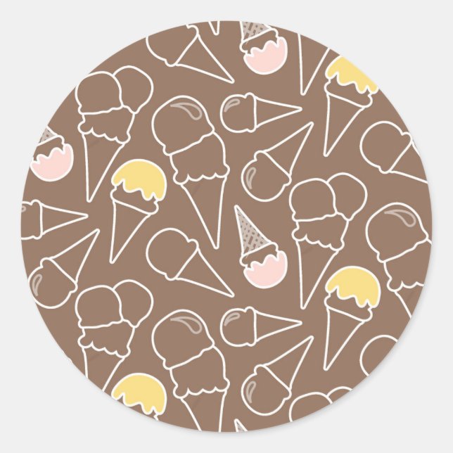 Sticker Rond Ice Cream (Devant)