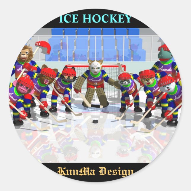 Sticker Rond Ice hockey (Devant)