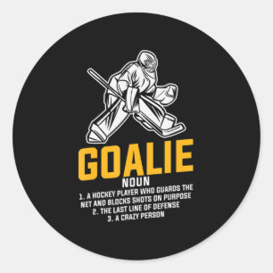 Sticker Rond Ice Hockey Goalie Fun Définition pour tous les jou